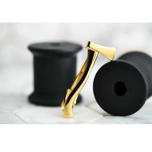 Dear Martian Mens Vintage Gold Axe Tie Clip